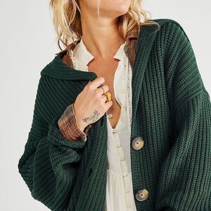 Free People Deepest Spruce Cardigan